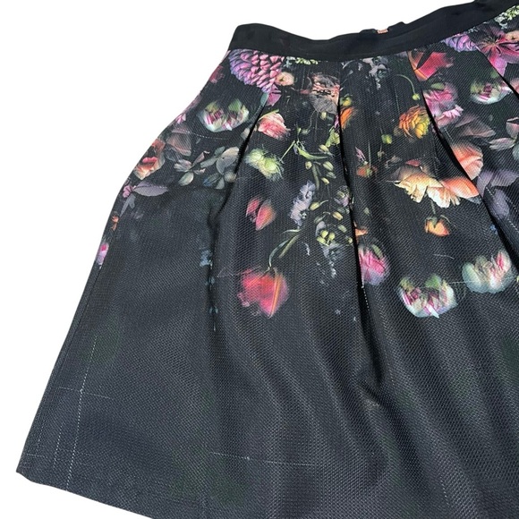 Ted Baker London Deniva Shadow Flora Full Skirt Black Size 4 Cocktail Date Night - Picture 9 of 16
